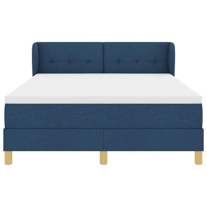 Letto a molle con materasso Blu 140 x 190 cm Tessuto | homemem39