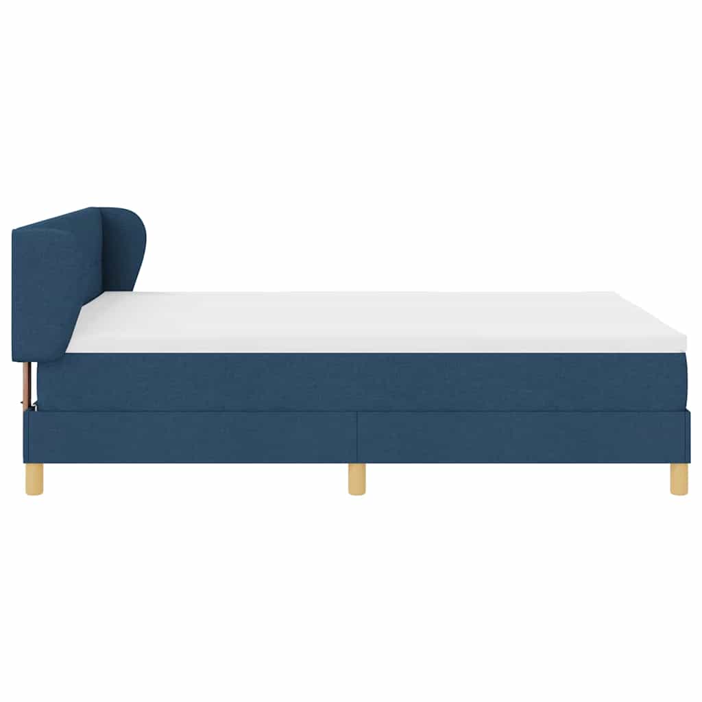 Letto a molle con materasso Blu 140 x 190 cm Tessuto | homemem39