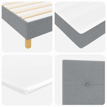 Letto a molle con materasso Grigio chiaro 140 x 200 cm Tessuto | homemem39