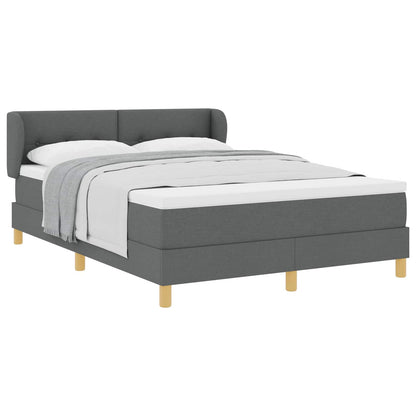 Letto a molle con testiera Grigio scuro 140 x 200 cm Tessuto | homemem39
