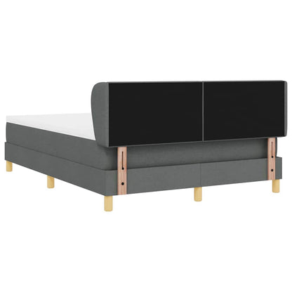Letto a molle con testiera Grigio scuro 140 x 200 cm Tessuto | homemem39