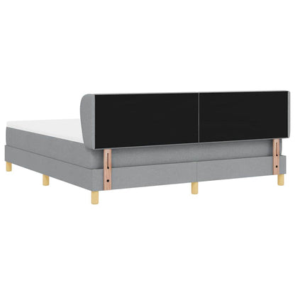 Letto a molle con testiera Grigio chiaro 180 x 200 cm Tessuto | homemem39