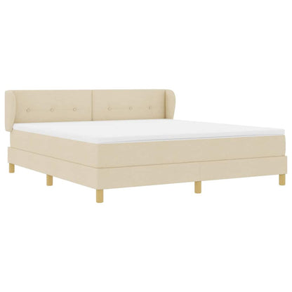 Letto a molle con testiera Crema 180 x 200 cm Tessuto | homemem39