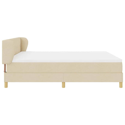Letto a molle con testiera Crema 180 x 200 cm Tessuto | homemem39