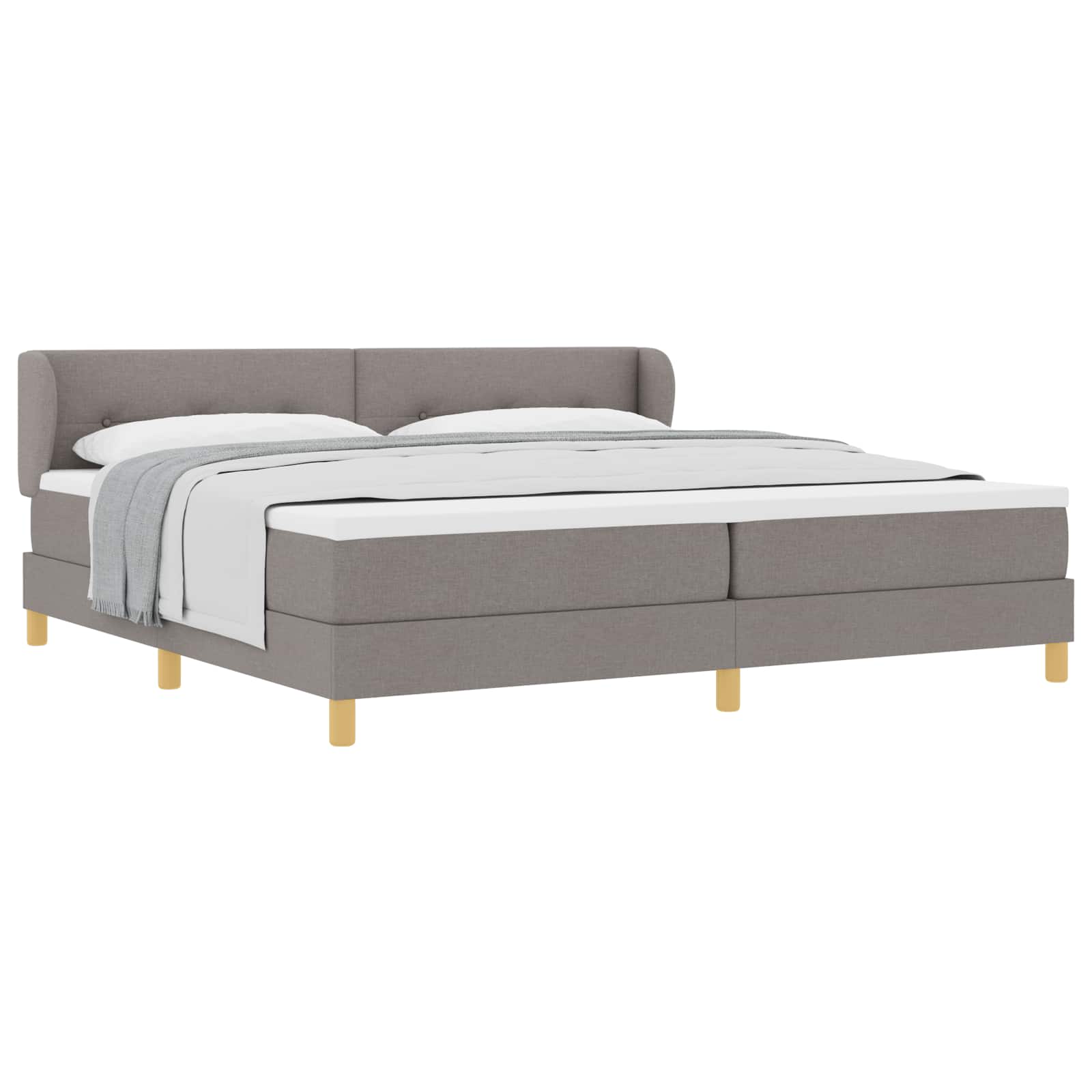 Letto a molle con testiera Talpa 200 x 200 cm Tessuto | homemem39