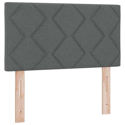 Letto a molle con testiera Grigio scuro 80 x 200 cm Tessuto | homemem39