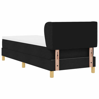 Letto a molle con testiera Nero 80 x 200 cm Tessuto | homemem39