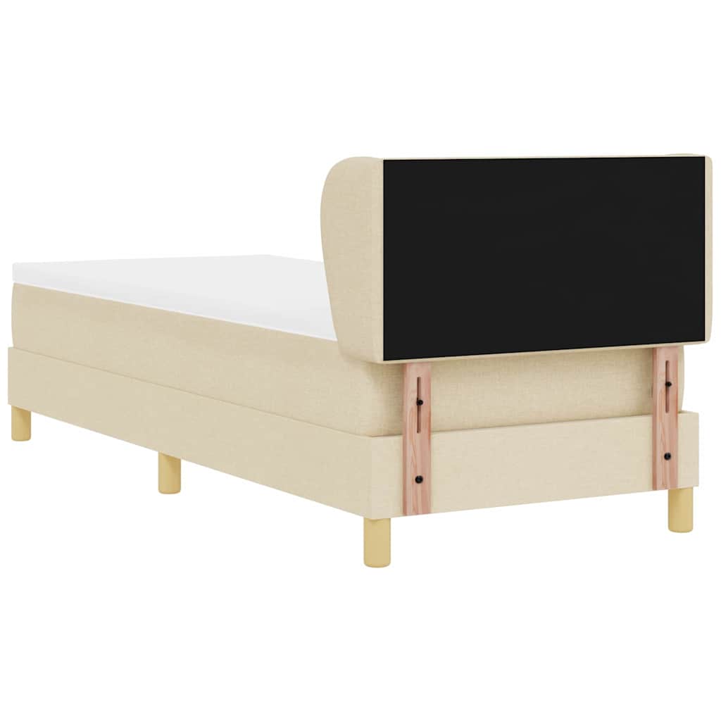Letto a molle con testiera Crema 80 x 200 cm Tessuto | homemem39