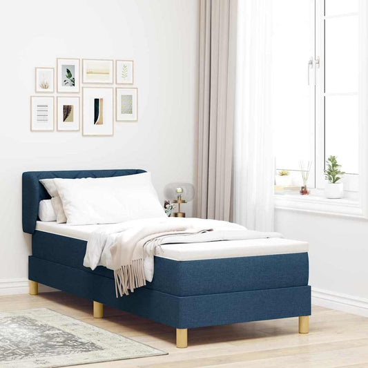 Letto a molle con testiera Blu 80 x 200 cm Tessuto | homemem39