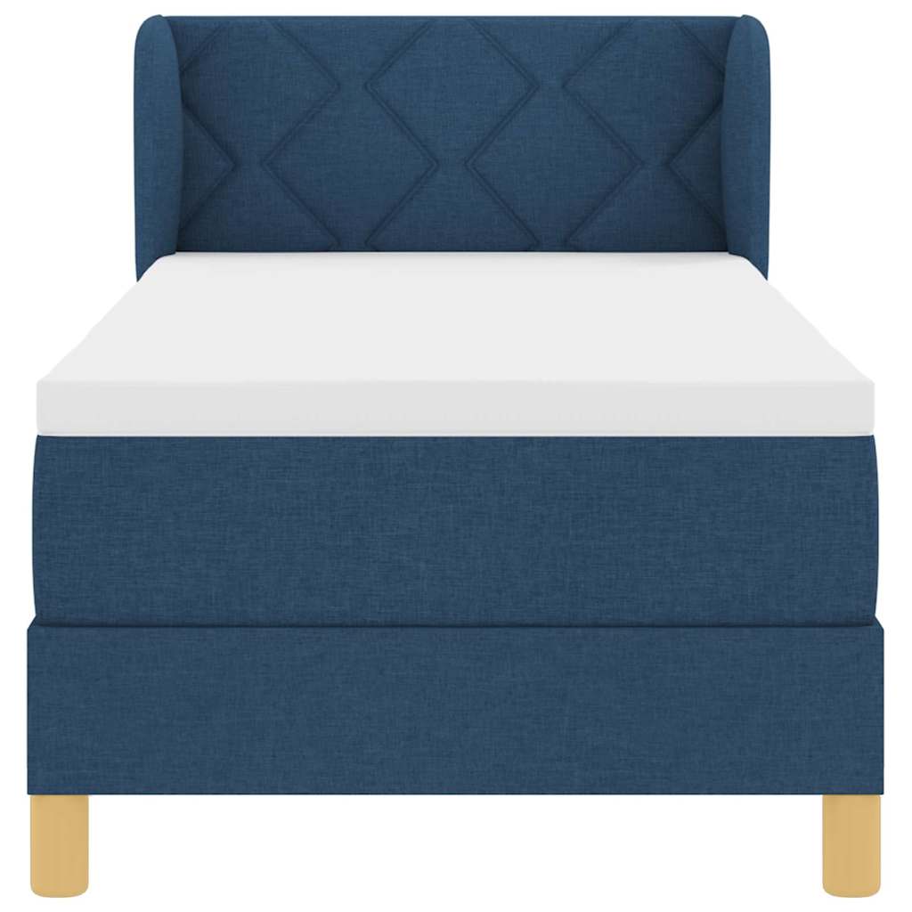 Letto a molle con testiera Blu 80 x 200 cm Tessuto | homemem39
