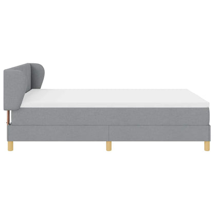 Letto a molle con testiera Grigio chiaro 140 x 190 cm Tessuto | homemem39