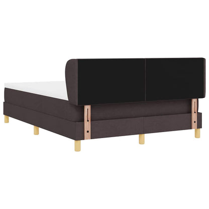 Letto a molle con testiera Marrone Scuro 140 x 190 cm Tessuto | homemem39