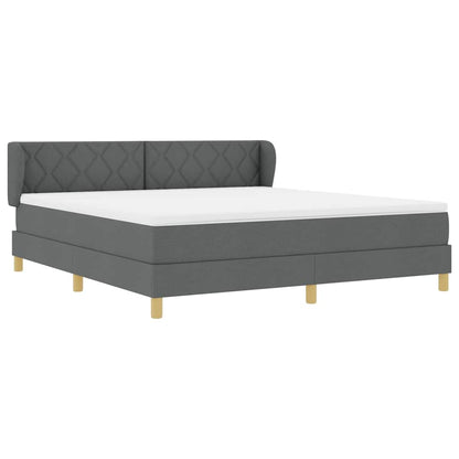 Letto a molle con testiera Grigio scuro 180 x 200 cm Tessuto | homemem39