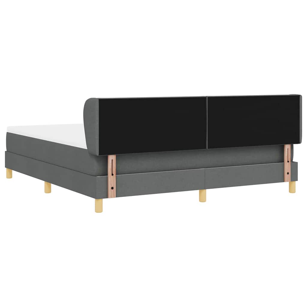 Letto a molle con testiera Grigio scuro 180 x 200 cm Tessuto | homemem39