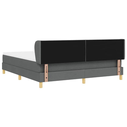Letto a molle con testiera Grigio scuro 180 x 200 cm Tessuto | homemem39