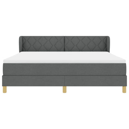 Letto a molle con testiera Grigio scuro 180 x 200 cm Tessuto | homemem39
