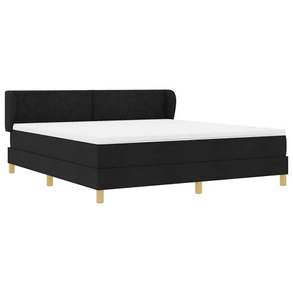 Letto a molle con testiera Nero 180 x 200 cm Tessuto | homemem39