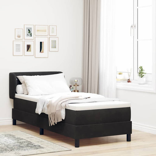 Letto a molle con testiera Nero 80 x 200 cm Velluto - homemem39