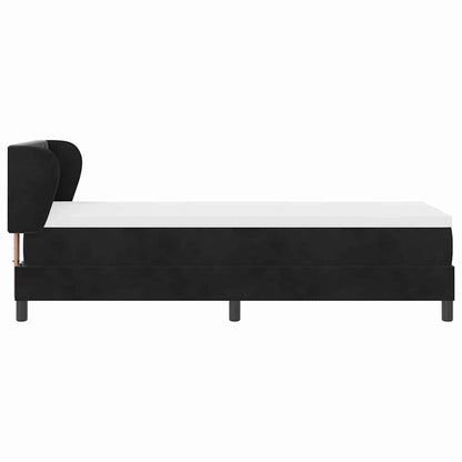 Letto a molle con testiera Nero 80 x 200 cm Velluto | homemem39