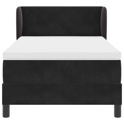 Letto a molle con testiera Nero 90 x 190 cm Velluto | homemem39