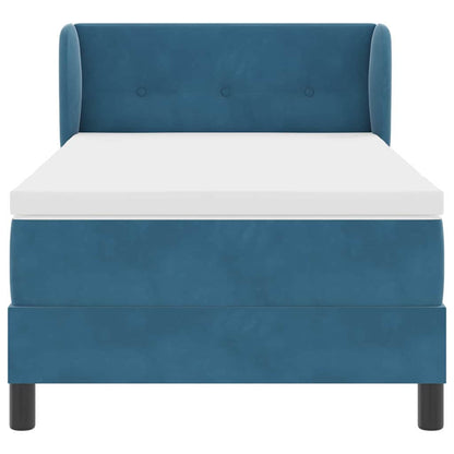 Letto a molle con testiera Blu scuro 90 x 200 cm Velluto | homemem39