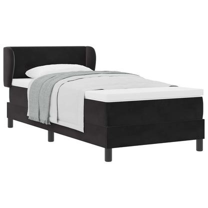 Letto a molle con testiera Nero 100 x 200 cm Velluto | homemem39