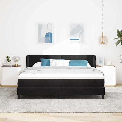 Letto a molle con testiera Nero 180 x 200 cm Velluto | homemem39