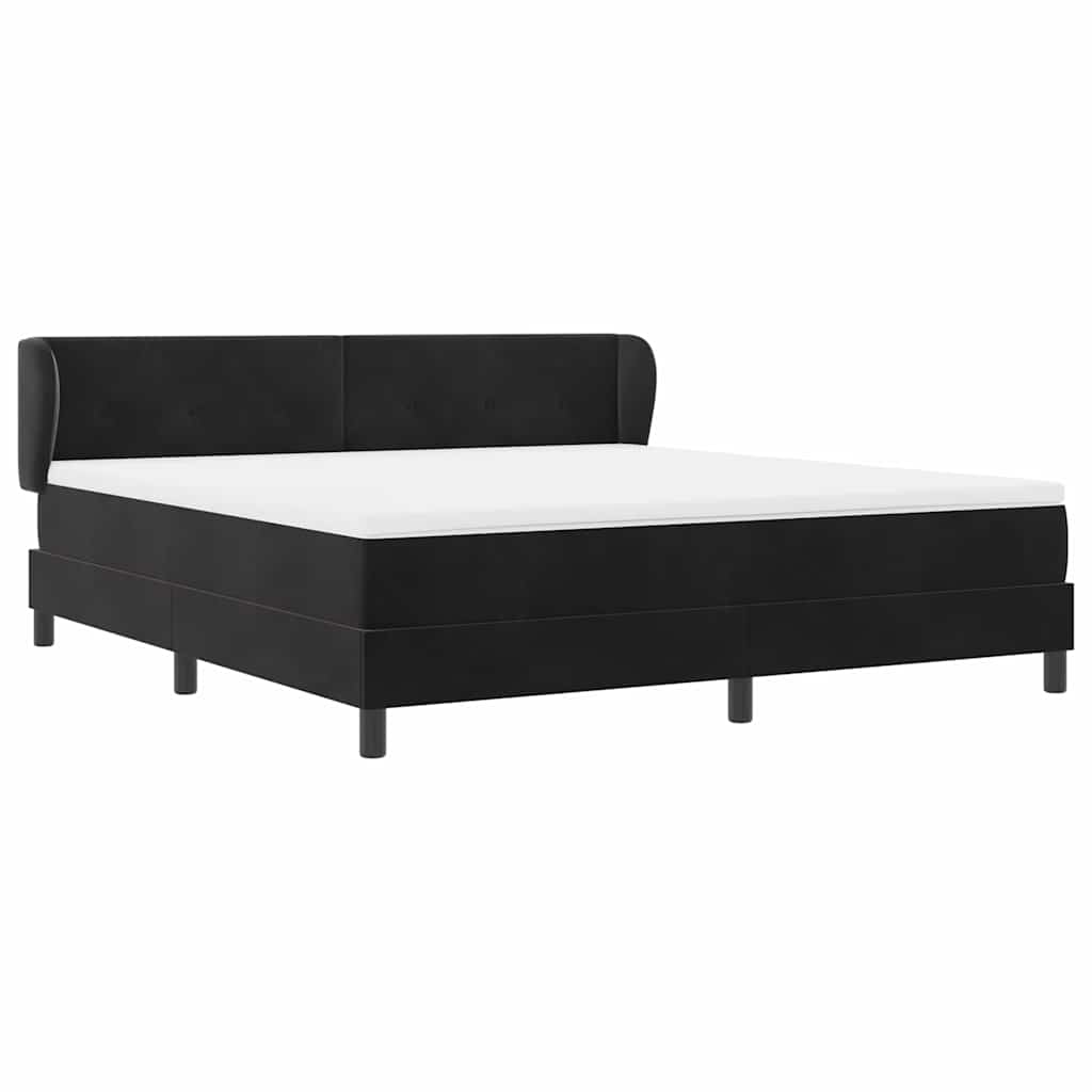 Letto a molle con testiera Nero 180 x 200 cm Velluto | homemem39