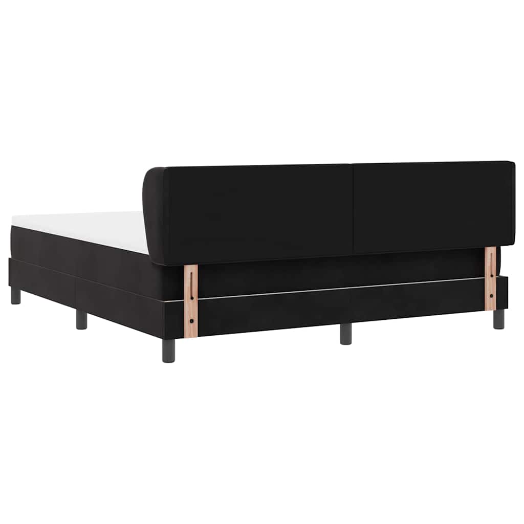 Letto a molle con testiera Nero 180 x 200 cm Velluto | homemem39