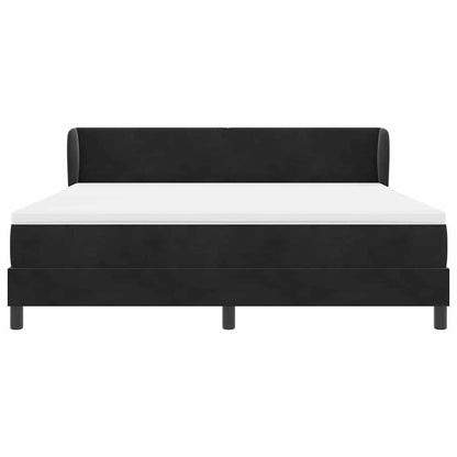 Letto a molle con testiera Nero 180 x 200 cm Velluto | homemem39
