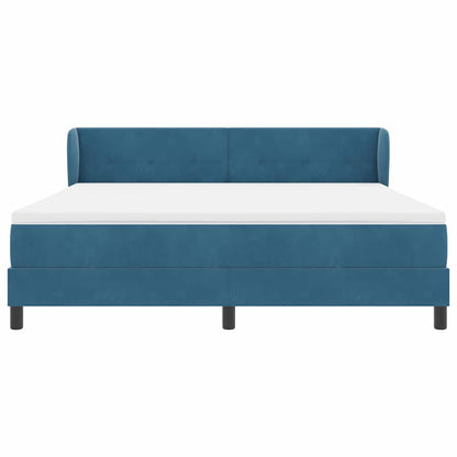 Letto a molle con testiera Blu scuro 180 x 200 cm Velluto | homemem39