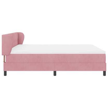 Letto a molle con testiera Rosa 180 x 200 cm Velluto | homemem39