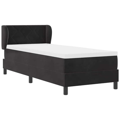 Letto a molle con testiera Nero 80 x 200 cm Velluto | homemem39
