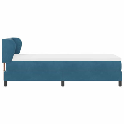 Letto a molle con testiera Blu scuro 80 x 200 cm Velluto | homemem39