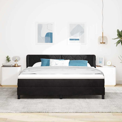 Letto a molle con testiera Nero 180 x 200 cm Velluto | homemem39