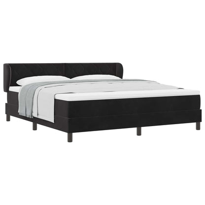 Letto a molle con testiera Nero 180 x 200 cm Velluto | homemem39