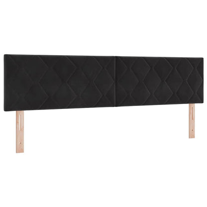Letto a molle con testiera Nero 180 x 200 cm Velluto | homemem39