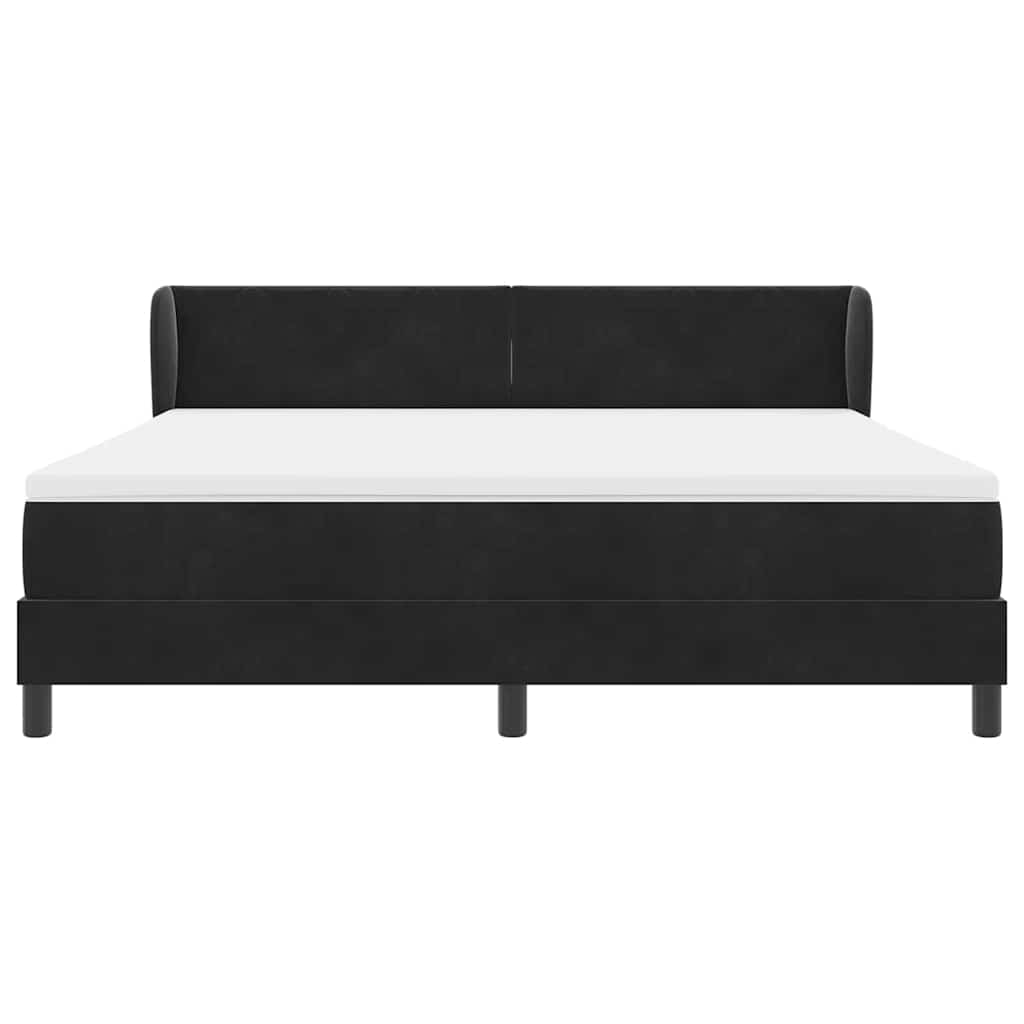 Letto a molle con testiera Nero 180 x 200 cm Velluto | homemem39