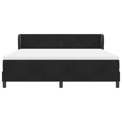 Letto a molle con testiera Nero 180 x 200 cm Velluto | homemem39