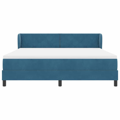 Letto a molle con testiera Blu scuro 180 x 200 cm Velluto | homemem39