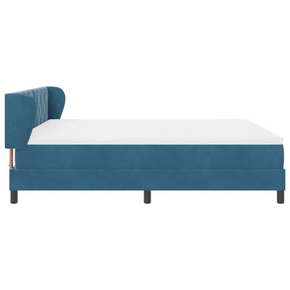 Letto a molle con testiera Blu scuro 180 x 200 cm Velluto | homemem39
