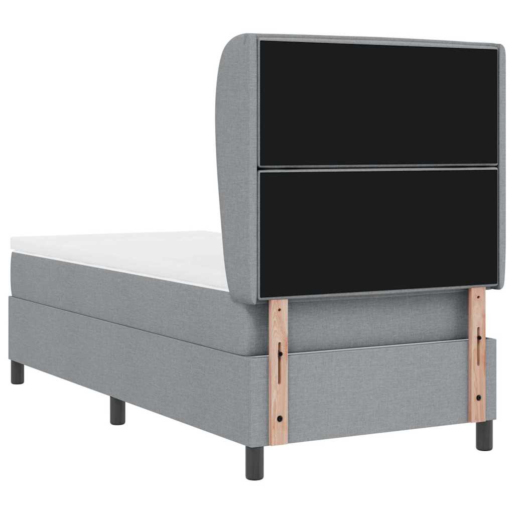 Letto a molle con materasso Grigio chiaro 80 x 200 cm Tessuto | homemem39