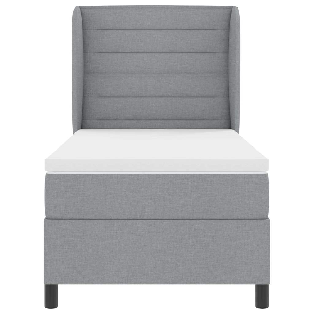 Letto a molle con materasso Grigio chiaro 80 x 200 cm Tessuto | homemem39