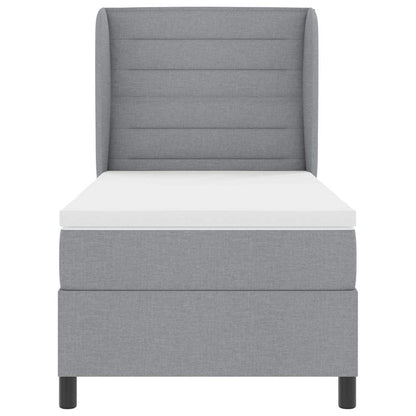 Letto a molle con materasso Grigio chiaro 80 x 200 cm Tessuto | homemem39