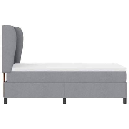 Letto a molle con materasso Grigio chiaro 80 x 200 cm Tessuto | homemem39