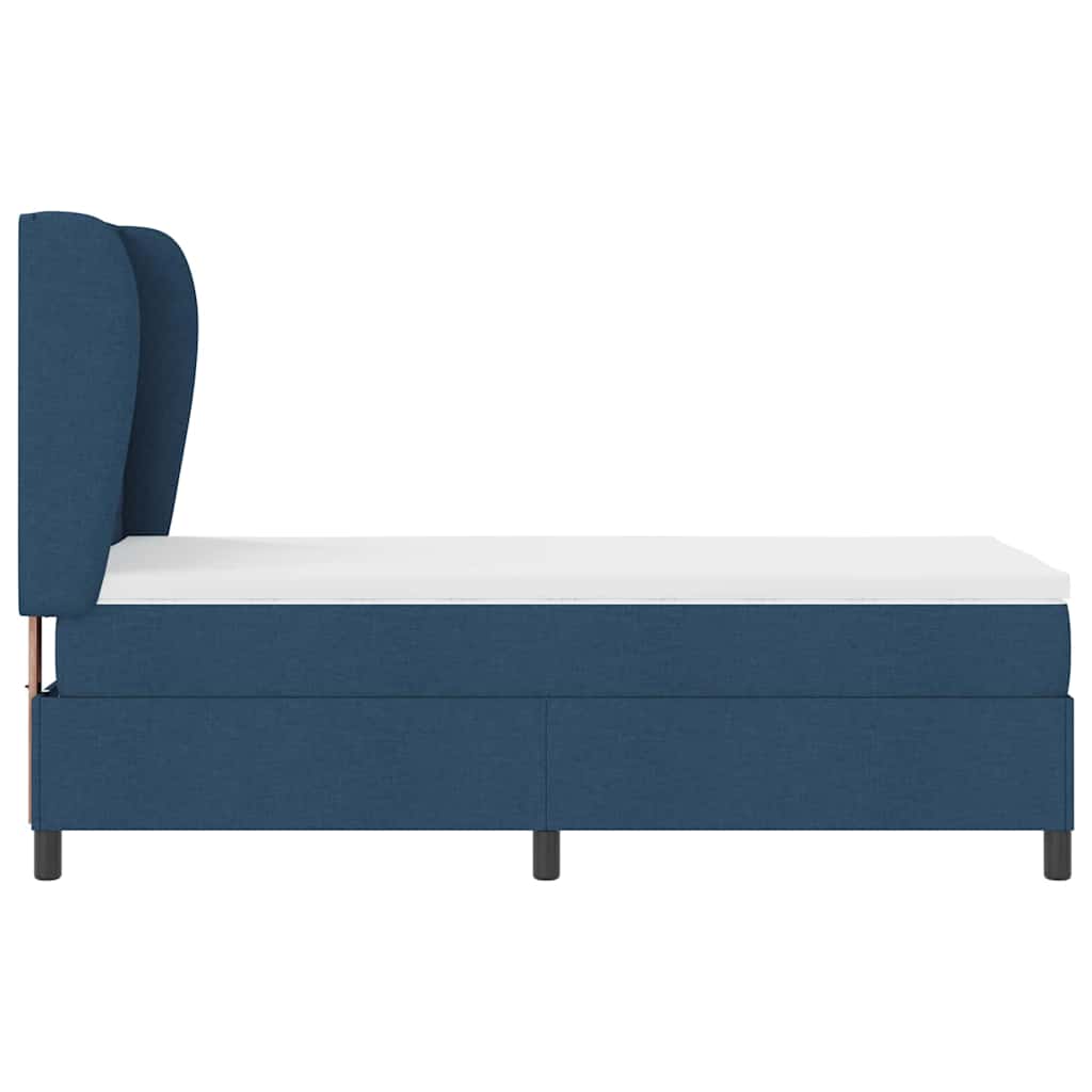Letto a molle con materasso Blu 90 x 190 cm Tessuto | homemem39