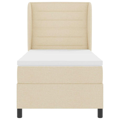 Letto a molle con materasso Crema 90 x 200 cm Tessuto | homemem39