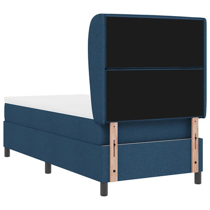 Letto a molle con materasso Blu 90 x 200 cm Tessuto | homemem39