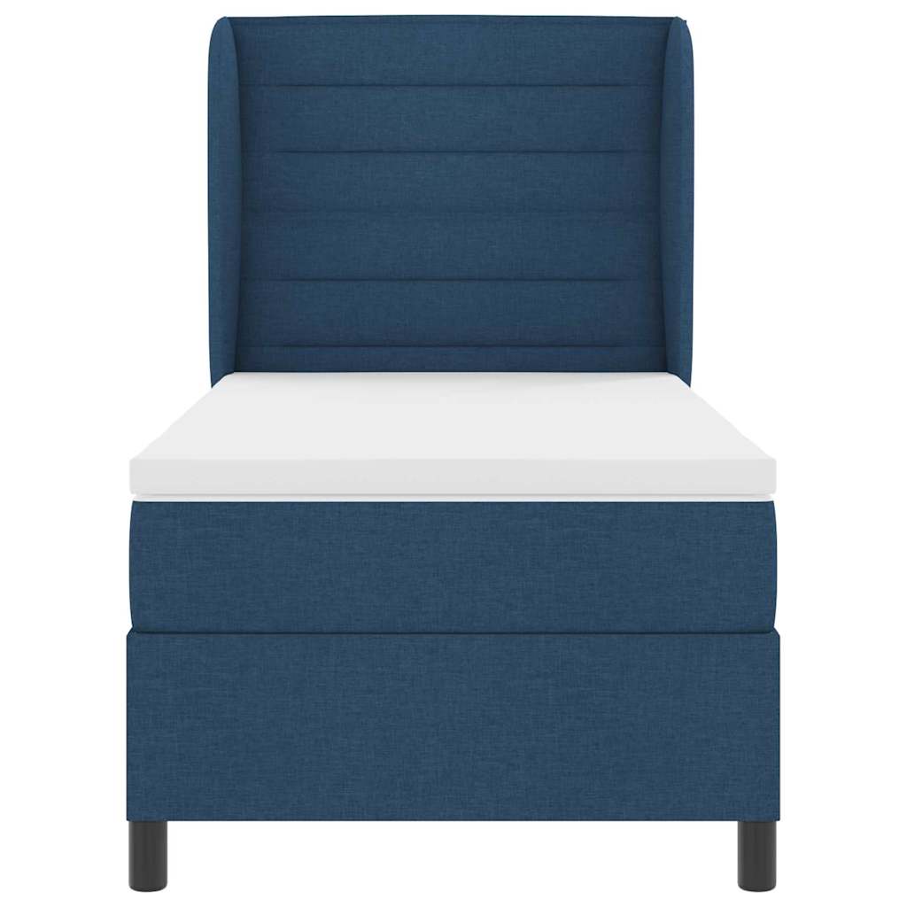 Letto a molle con materasso Blu 90 x 200 cm Tessuto | homemem39
