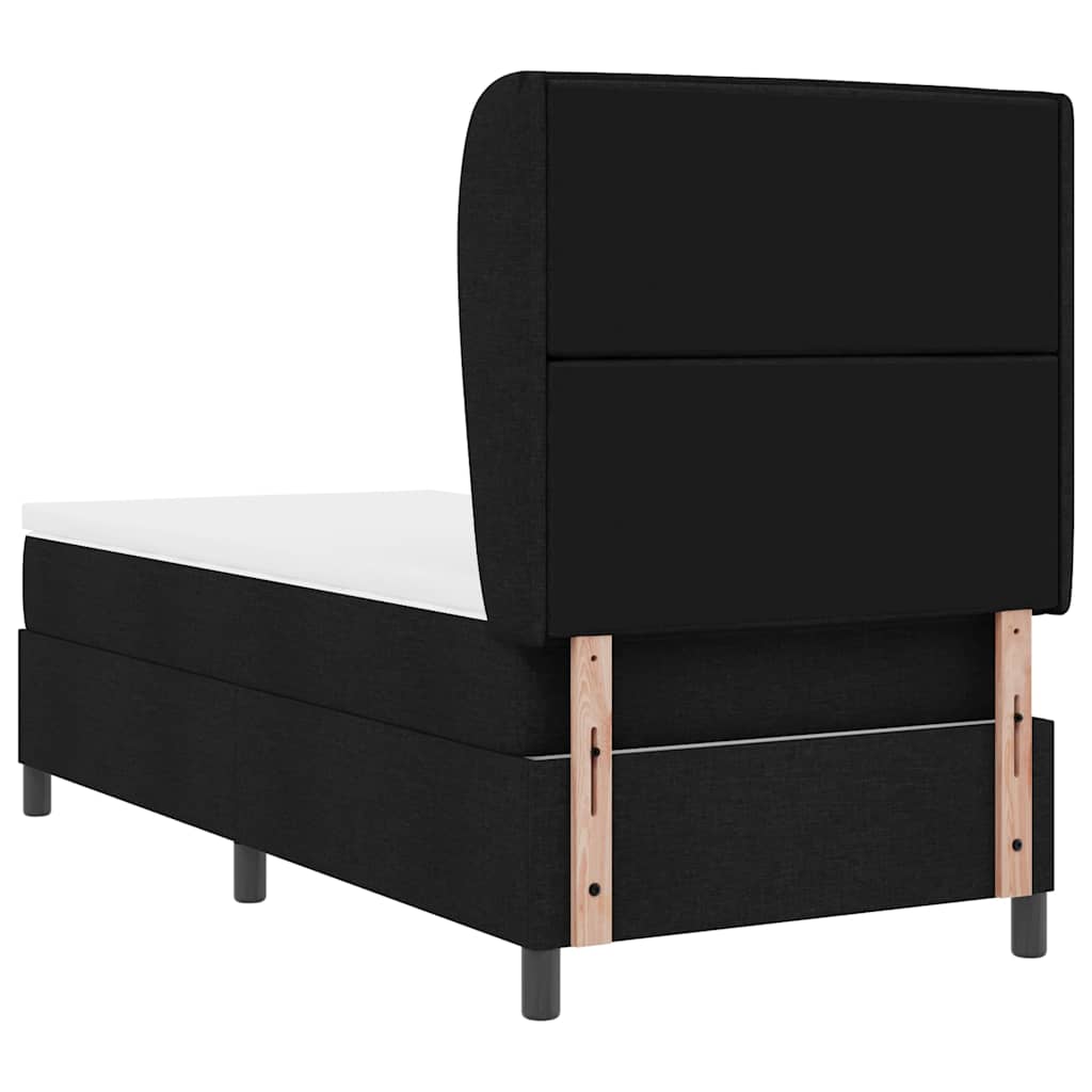 Letto a molle con materasso Nero 100 x 200 cm Tessuto | homemem39